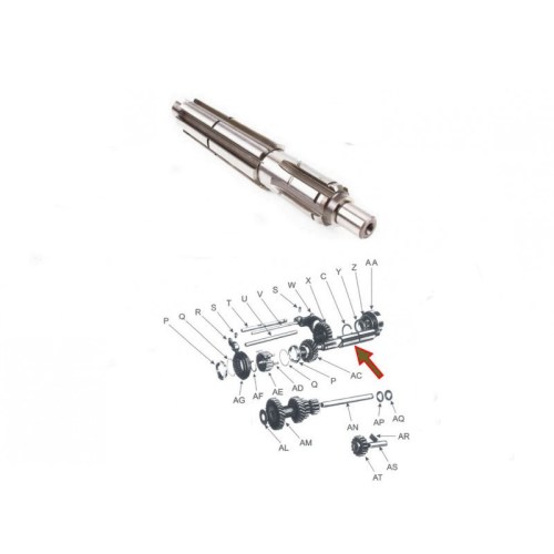 secondary-shaft-with-splines-t84