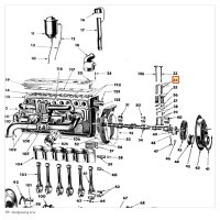 Geleider uitlaatklep motor T214 (1 stuk) - TM