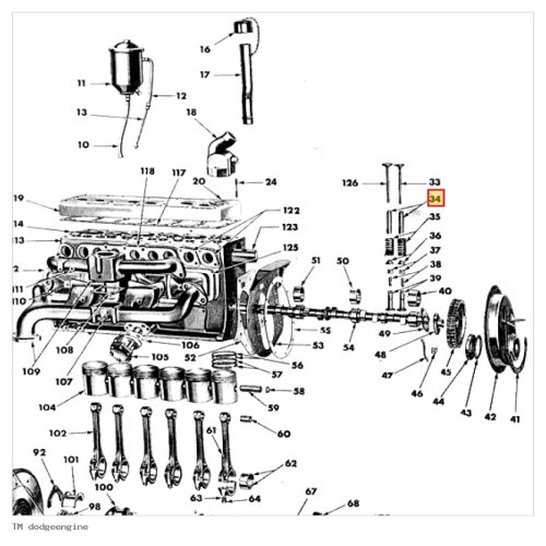 Geleider uitlaatklep motor T214 (1 stuk) - TM