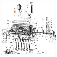 Korte olieleiding motor T214 - TM