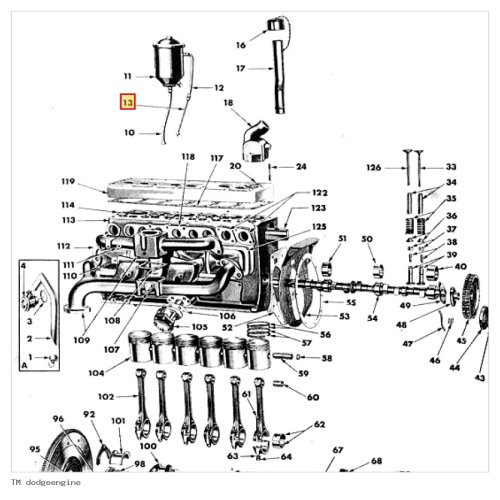 Korte olieleiding motor T214 - TM
