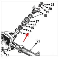 LAGER AANDRIJFPIGNON KEGEL EN ROLLER 02872-02820 - TM