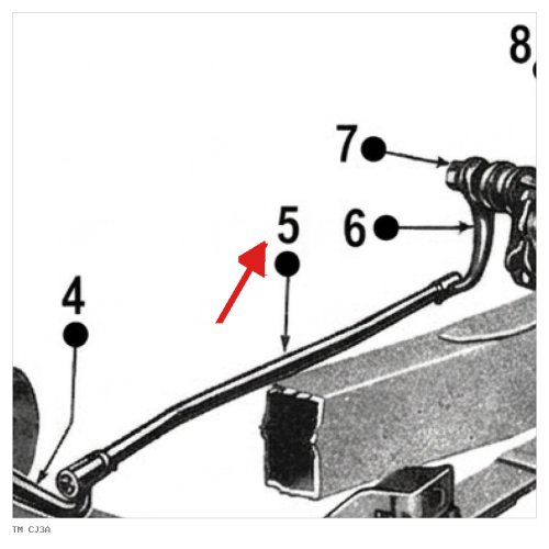 STUURSTANG COMPLEET (VOOR LATER TYPE BELLCRANK) - TM