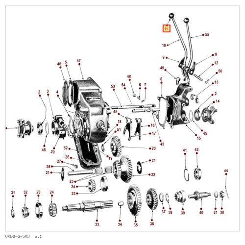 KIT knop versnellingshendel (3x) - TM