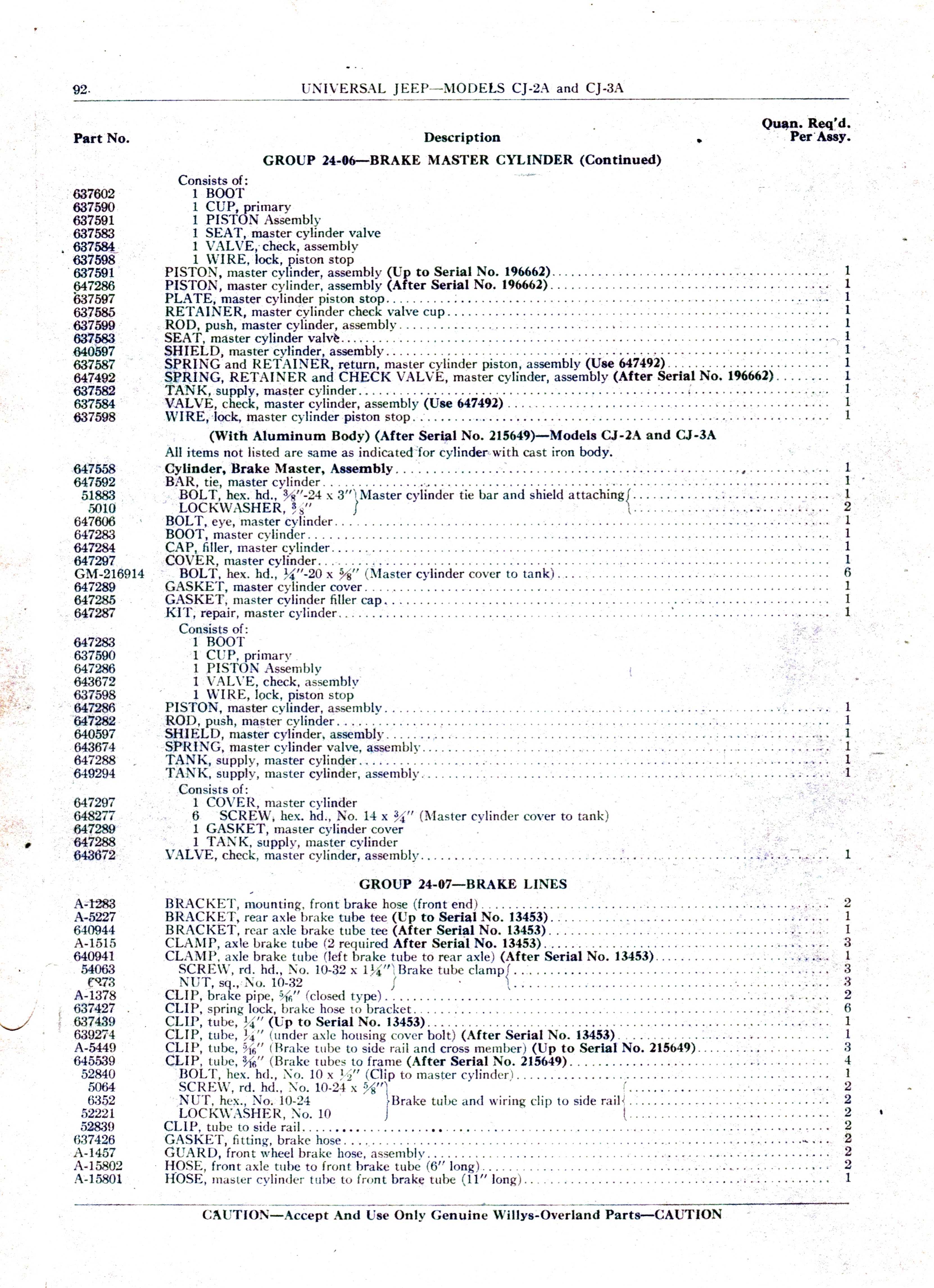 Group 24-07 — Brake Lines